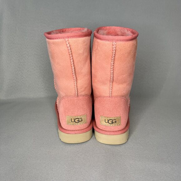 Women's UGG Boots Pink Blossom Classic Short Suede Wool Boho Style #1016223 Sz 7 - Picture 3 of 15